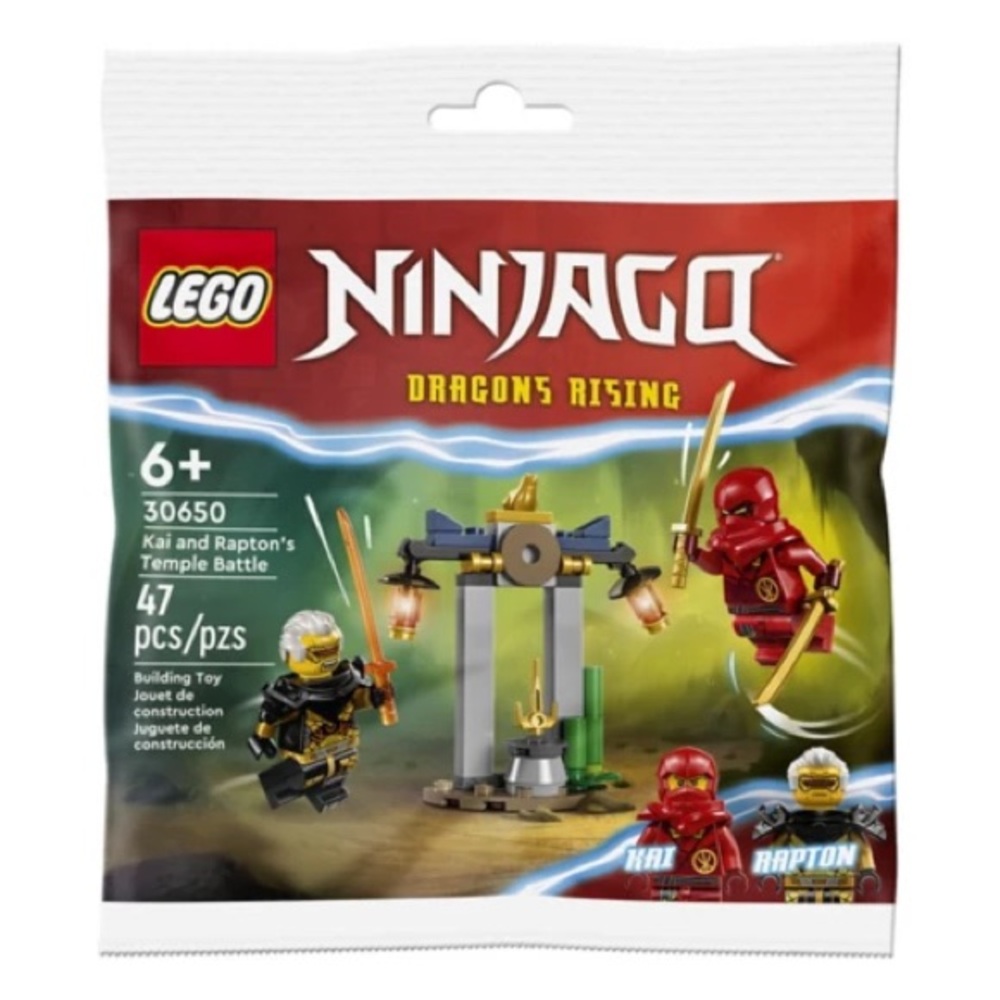 🆕 LEGO Ninjago Kai and Rapton's Temple Battle 30650 Bag